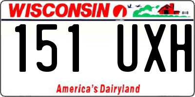 WI license plate 151UXH
