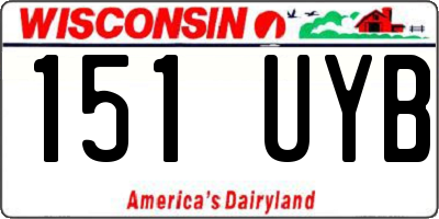 WI license plate 151UYB