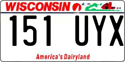 WI license plate 151UYX