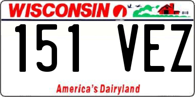 WI license plate 151VEZ