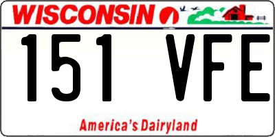 WI license plate 151VFE