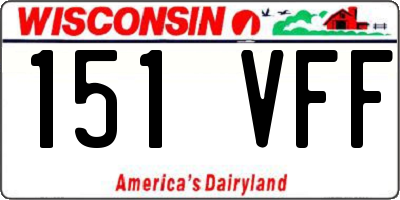 WI license plate 151VFF