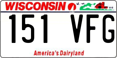WI license plate 151VFG