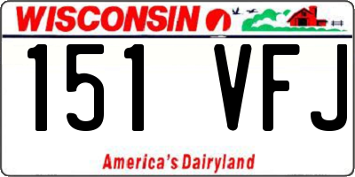 WI license plate 151VFJ