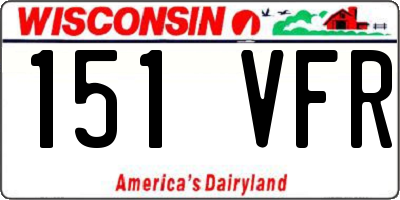 WI license plate 151VFR