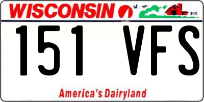 WI license plate 151VFS