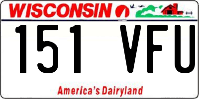 WI license plate 151VFU