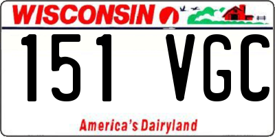 WI license plate 151VGC