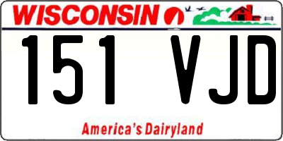 WI license plate 151VJD