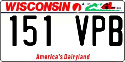 WI license plate 151VPB