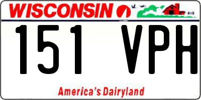 WI license plate 151VPH