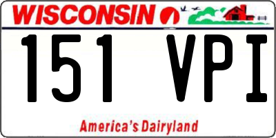 WI license plate 151VPI