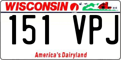 WI license plate 151VPJ