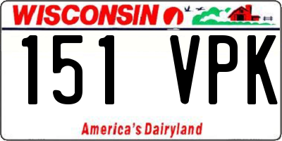 WI license plate 151VPK