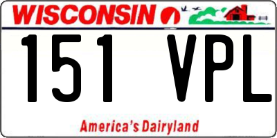 WI license plate 151VPL