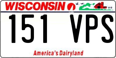 WI license plate 151VPS