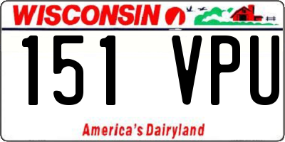 WI license plate 151VPU