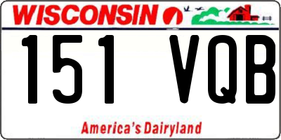 WI license plate 151VQB