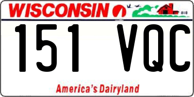 WI license plate 151VQC