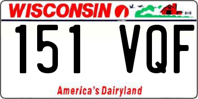 WI license plate 151VQF