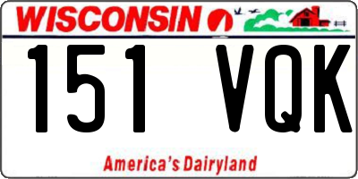 WI license plate 151VQK