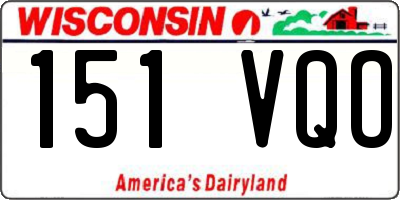 WI license plate 151VQO