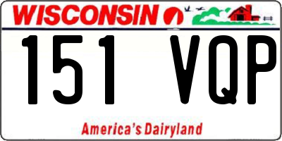 WI license plate 151VQP