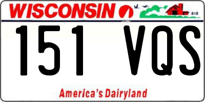 WI license plate 151VQS