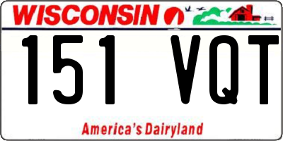WI license plate 151VQT