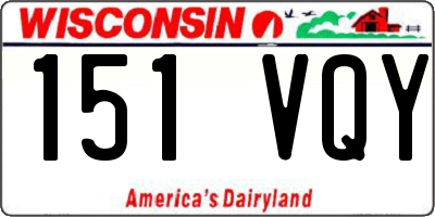 WI license plate 151VQY