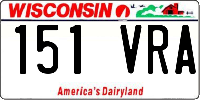 WI license plate 151VRA