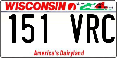 WI license plate 151VRC