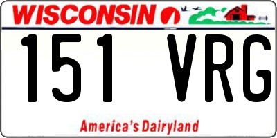 WI license plate 151VRG