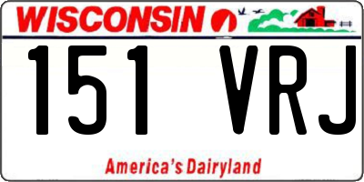 WI license plate 151VRJ