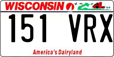 WI license plate 151VRX