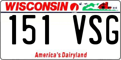 WI license plate 151VSG