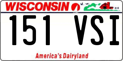 WI license plate 151VSI