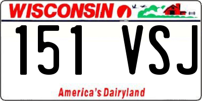 WI license plate 151VSJ