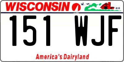 WI license plate 151WJF