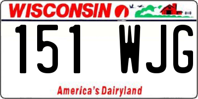 WI license plate 151WJG