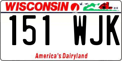 WI license plate 151WJK