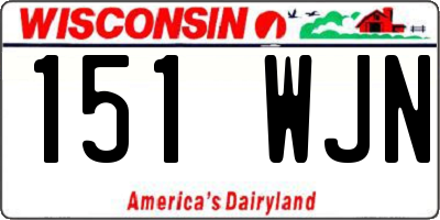 WI license plate 151WJN
