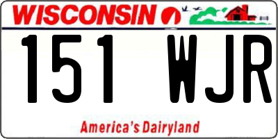 WI license plate 151WJR