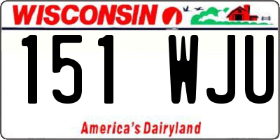 WI license plate 151WJU