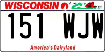 WI license plate 151WJW
