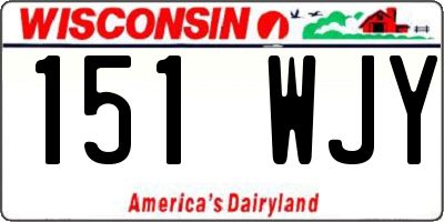 WI license plate 151WJY