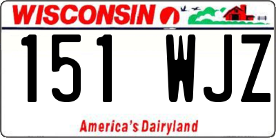 WI license plate 151WJZ