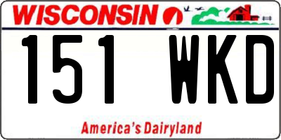 WI license plate 151WKD