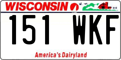 WI license plate 151WKF