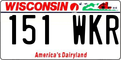 WI license plate 151WKR